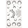 tuzuru 5 Pcs Tattoo Stickers One Point Fashion Crescent Moon