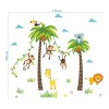 DaraBaby Vinil Decorativo Infantil Palmeras Y Animales De La Selva