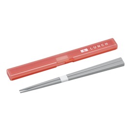 OSK HS-18 Lunch Box Slim Chopsticks Case Set Stock & Lunch Orange [Chopsticks 7.1 inches (18 cm) / No Crunching Noise] Made in Japan Dishwasher Safe