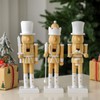 Cinnvoice 3 Pcs 10 Inch Christmas Nutcracker Figure Wood Nutcracker