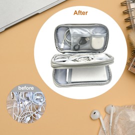 Bliceon Travel Cable Organizer Bag 3-Layer Water-Resistant Pouch All-in-One Portable Electronics Storage Case Accessories Organizer for Gadgets - Grey