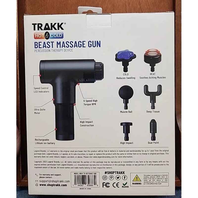 TRAKK Beast Deep Muscle Full Body Massage Gun Hot &