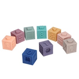 Soft Rubber Blocks Babies Children Chewing Silicone Early Childhood Educational Building Blocks