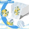 AnyDesign 50Pcs Lemon Paper Guest Napkins Yellow Citrus Fruit Disposable