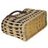 Seagrass Shopping Basket, Braided Bag with Leather Handle, Medium Size