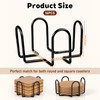 HANLANXUE 16 Pack Metal Coaster Holder, 4 Inch Black Iron