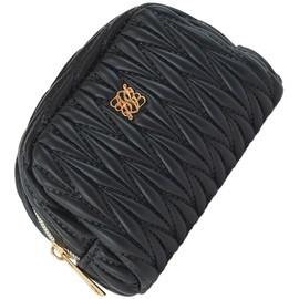 [ALTROSE] Pouch, Portable, Cosmetics, Cosmetic Pouch, Makeup, Makeup Pouch, Cosmetics, Accessories, Storage, Quilting, Rosia, Cute, Black