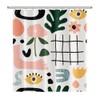 Modern Abstract Minimalist Shower Curtain 72x72 Inch Aesthetic Floral Irregular