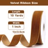 Vintage Rust Velvet Ribbon - 1 Inch x 10 Yards