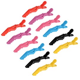 Colorful Alligator Clips, Set of 12, For Professionals, Alligator Clips, Large, Strong, Anti-Slip, Beauty Clips, Hair Accessories, Alligator Clips, Hair Clips, Hair Clips, Barbers, Hairdressers, Salon