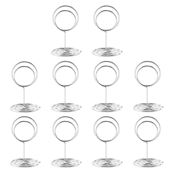 10Pcs Table Number Holders Silver Place Card Holders Wire Picture