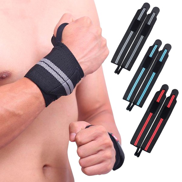 EVOLUXO 1 Pair Wrist Wraps with Thumb Loop and Velcro