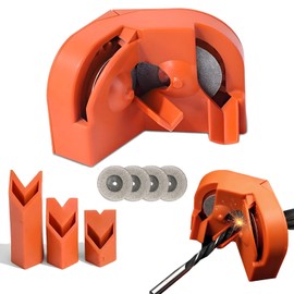 Drill Bit Sharpener for Metal, Portable Drill Bit Grinder with 4 Diamond Wheels, Afilador de Brocas for High-Speed Steel, Carbide & Cobalt Bits (5/64''-5/8''), Multipurpose Sharpener for Metal Tools