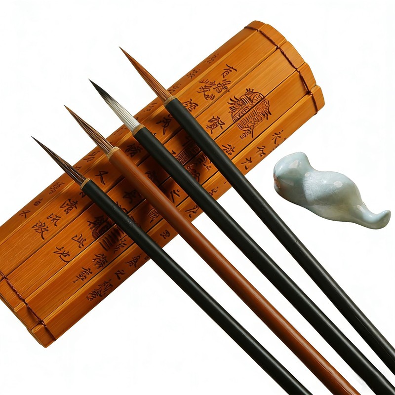 Magic Canvas Paint with Water,4 Chinese Painting Brushes Set Flower