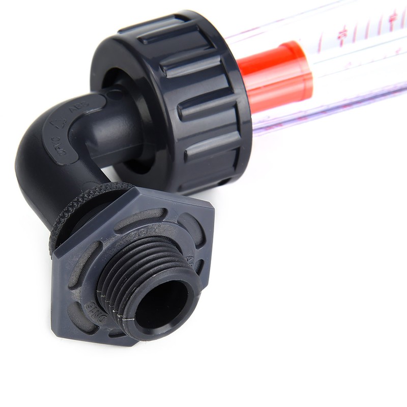 LZS-15W Elbow Liquid Flowmeter ABS Plastic Tube Type Waterflow Meter
