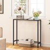HOOBRO 29.5" Narrow Console Table, Tempered Glass Entryway Table, Modern