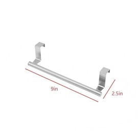 ZHQZZPH Over The Cabinet Towel Holder - 2 Pack Stainless Steel Door Mount Towel Bar, No Drill Hanger for Kitchen Cabinet & Pantry Organization