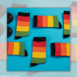 CityComfort Mens Calf Socks, Breathable Crew Socks Multipack - Mens Gifts (Multi Rainbow-6 Pack, 7/11 UK)