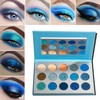 Blue Eyeshadow Palette Matte Shimmer Makeup Eyes, AFFLANO Highly Pigmented