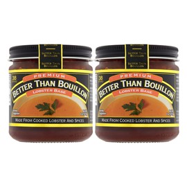 Better Than Bouillon Premium Lobster Base, Made from Select Cooked Lobster & Spices, Makes 9.5 Quarts of Broth 38 Servings, 8 Ounce (Pack of 2)