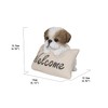 HiLine Gift Ltd. Shi Tzu Puppy with Welcome Sign- Brown&
