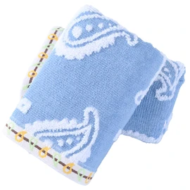 sense gnosis Blue Paisley Pattren Jacquard Hand Towels 100% Cotton Super Soft Absorbent White Terry Double-Sided Hand Towels for Bathroom Decorative Hotel Shower 13" x 29, 2 Pack