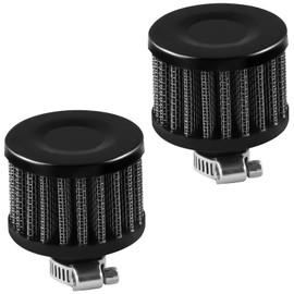 ECOMAID 2PCS 12mm Cold Air Intake Filter Valve Cover Breather Breather Turbo Vent Compatible with Car and Motorcycle(Black)