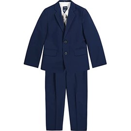 Nautica Boys' 4-Piece Tuxedo Set with Dress Shirt, Bow Tie, Jacket, and Pants, Bright Blue
