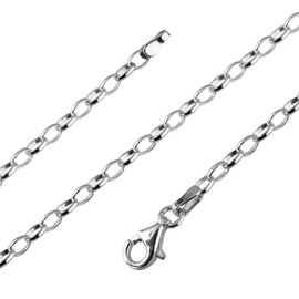 Avesano 101032-0 Women's Necklace, Anchor Chain, Wide Anchor Chain, 2.7 mm Wide, in 925 Sterling Silver, Chain Jewellery, Necklace Without Pendant, Length 42 cm - 100 cm