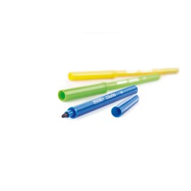 FIBRACOLOR Fibre Colour Colorito Pack of 12 Felt Tip Pens Super Washable Tip 12 Multicoloured