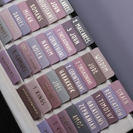 UPAFEXXI-Laminated Bible Tabs with Book Summaries(Gold Foil Embossed Lettering), Bible Tabs for Women and Men, Reposition Large Print Stickers, Easy to Read, 80Chapters Labels for Easy Navigation