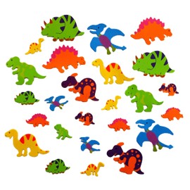 Self Adhesive Craft Stickers, Carnival, Planets, Farm Animals, Princess, Dinosaur Themed Stickers (500 Piece Party Packs) (Dinosaur)