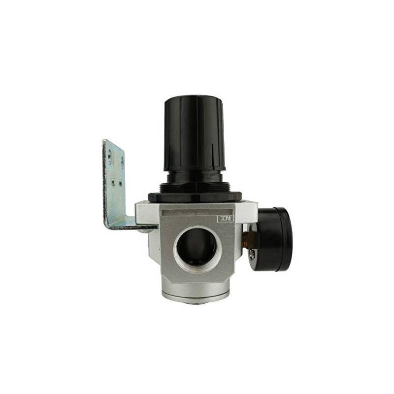 1" NPT Air Compressor Pressure Regulator with Gauge and Wall