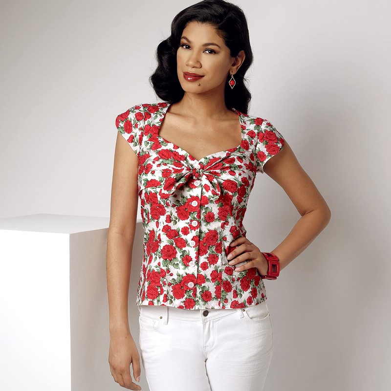 Simplicity SS9287D5 Misses' Sweetheart Neckline Loose Fitting Blouse Sewing Pattern