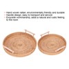 2PCS Hand Woven Rattan Tray Round Serving Tray Tea Fruit