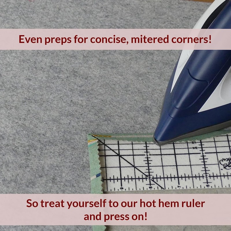 Madam Sew Hot Hem Ruler for Sewing and Quilting –