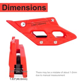 RUTU Motorcycle Chain Guide Slider Protector Compatible with 125 SX 125 XC 150 XC-W 250 EXC SX XC 300 SX XC 350 EXC SX XC 450 EXC SX 500 EXC, Racing Team Level Chain Guide Chain Protection - Red