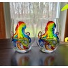 Rainbow Octopus Stemless Wine Glasses Set of 2 Beach Home