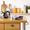 DII Tri-Color Check Collection Kitchen, Dishcloth Set, Black, 4 Piece