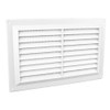 9" x 6" White Plastic Louvre Air Vent Grille with