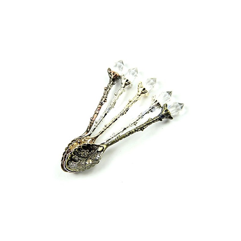 Yalulu 5 Pcs/Set Alloy Vintage Royal Style Crystal Flower Design