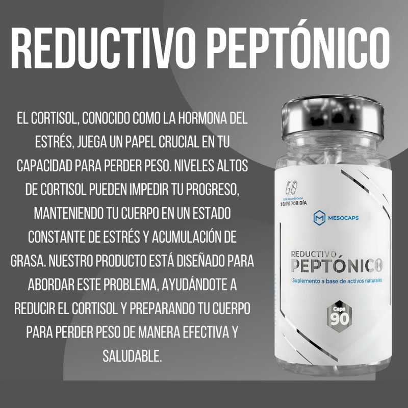 Kit Glúteo Peptonas + Reductivo Peptónico Para Cortisol Cáps