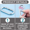 VARMDUKKE 3pcs Oval Spring Carabiner Clip for Keychains, Heavy Duty