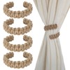 Classicseali 4 Pack Boho Curtain Tiebacks, Farmhouse Curtain Holder