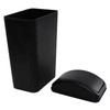 Hespama 14L Slim Plastic Trash Bin, Black Waste Bin with