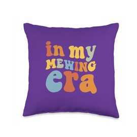In My Mewing Era | Looksmaxxing Women | Mewing Throw Pillow