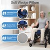 NIdreamCE Wheelchair Wedge Pommel Cushion with Safety Straps Non-Slip Wheelchair
