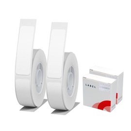 Label Maker Tape Compatible for NIIMBOT D11 D110 D101, Adapted Label Print Paper, Thermal Sticker Paper 0.47"x 1.57" Waterproof Self Adhesive Labeling Tape(2 Rolls, White)