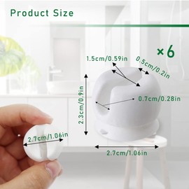 6 Pieces Toothbrush Holder with Suction Cup, Wall-Mounted Toothbrush Holder, Multi-Function Wall Storage Hook for Dorm Bathrooms and Shower