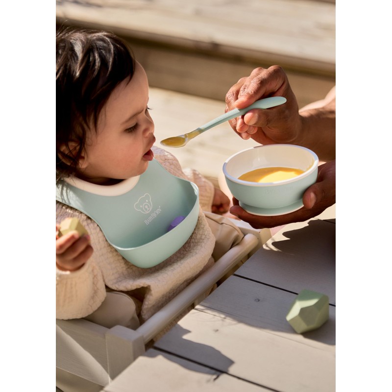 BabyBjörn 3 Piece Childrens Tableware Pale Green